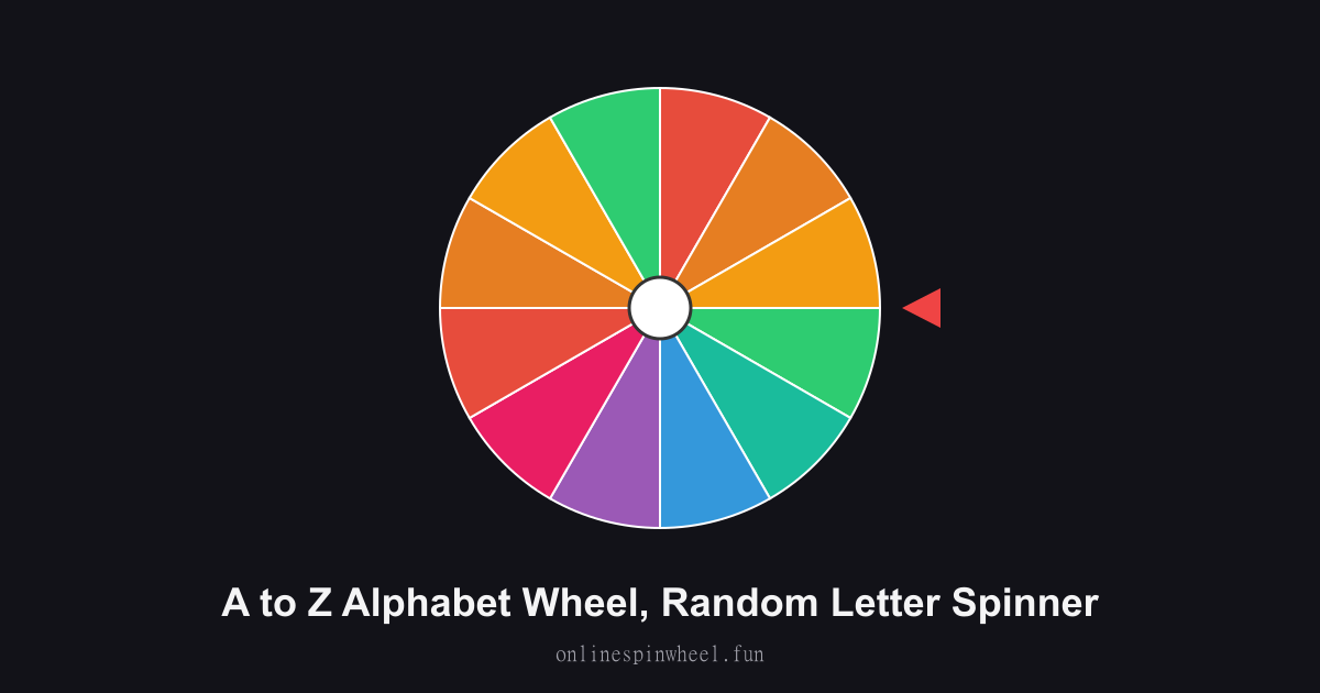 A to Z Alphabet Wheel, Random Letter Spinner preview screenshot