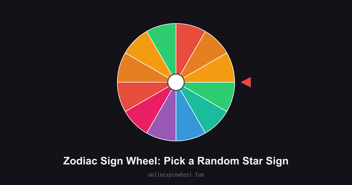 Zodiac Sign Wheel: Pick a Random Star Sign preview screenshot